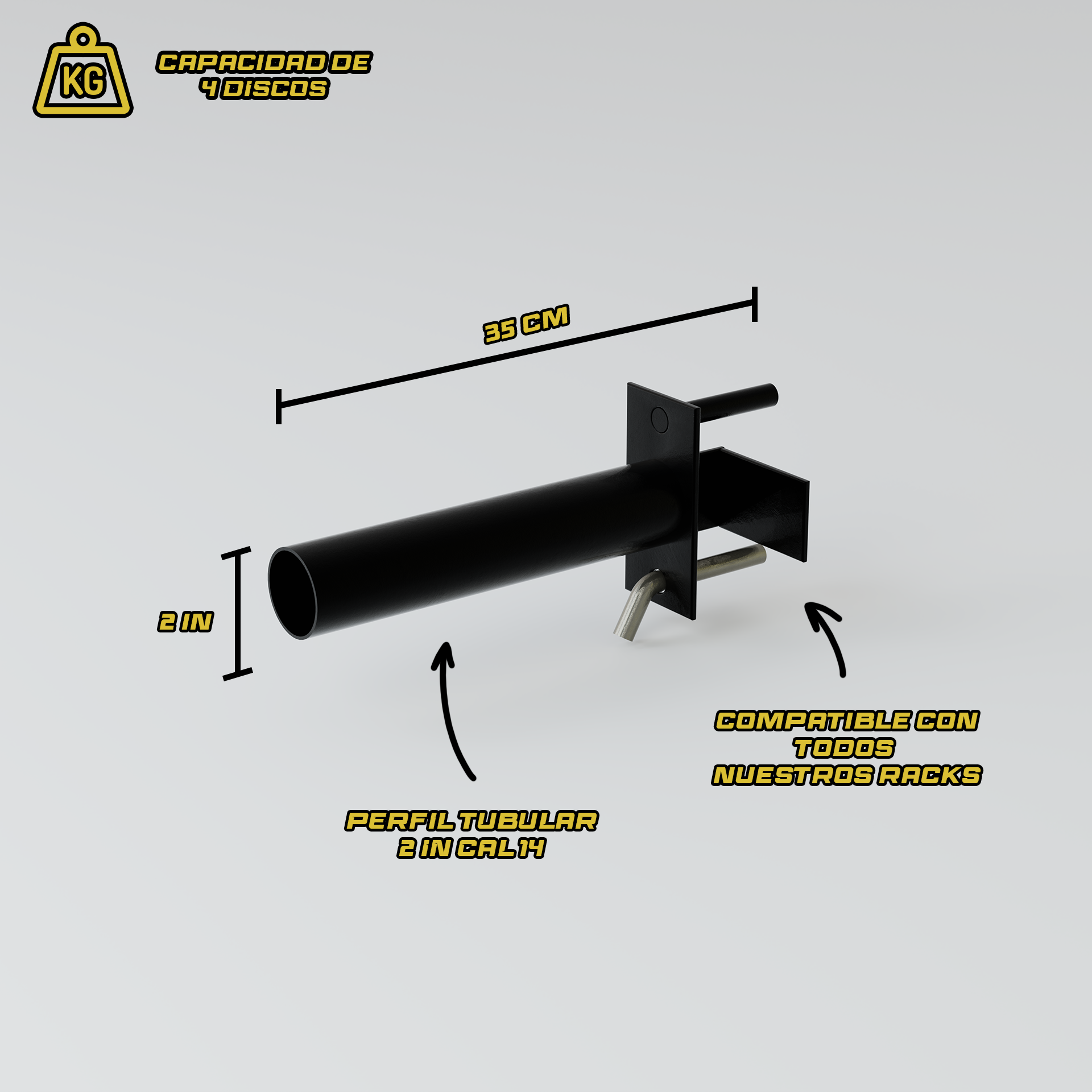 Soporte De Rack Para Discos Con Montaje