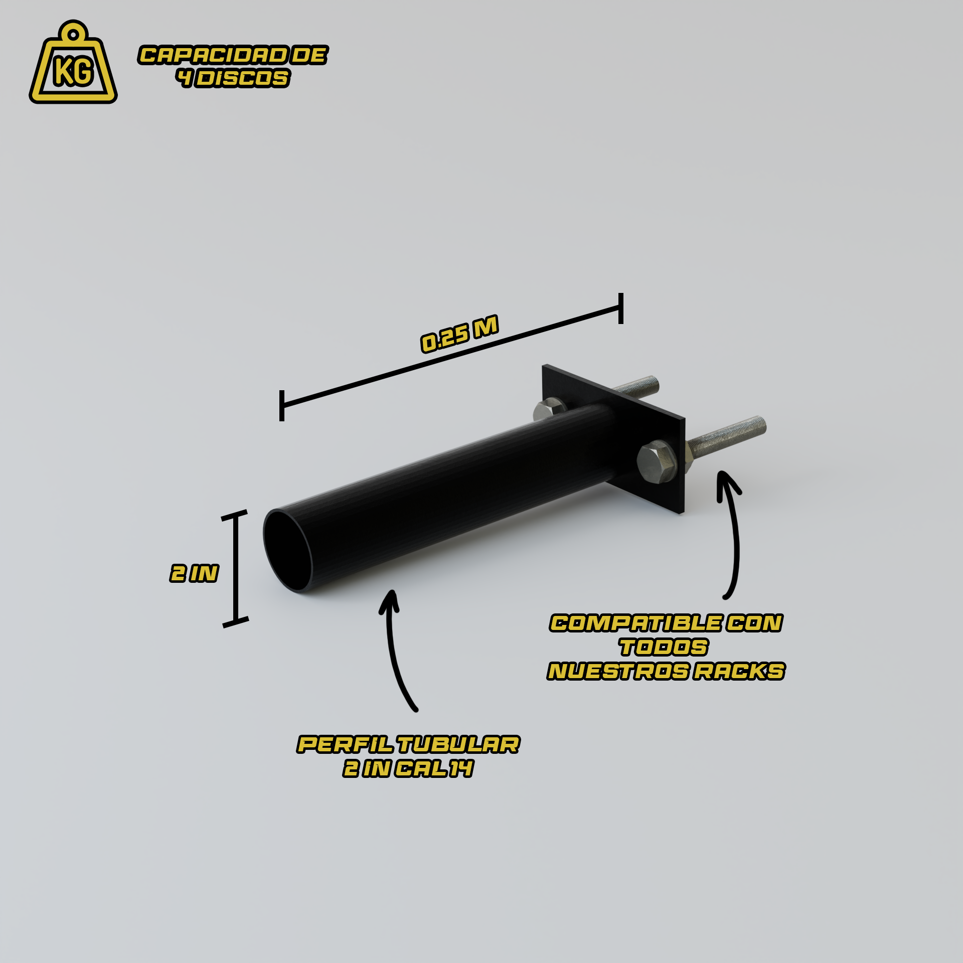 Soporte De Rack Para Discos Atornillable