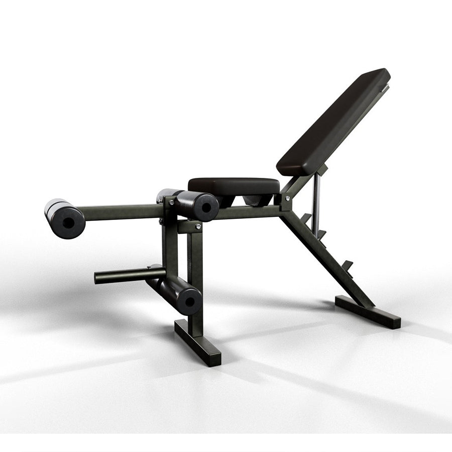 Banco Con Aditamento De Cuádriceps y Curl Femoral Acostado